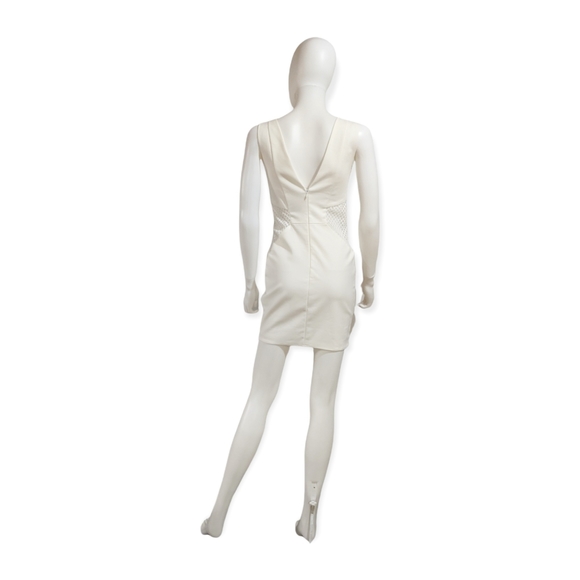 TOBI Body-Con Deep V-Neck Mini Dress White S - Picture 7 of 11